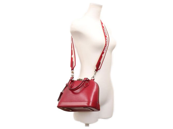 Louis Vuitton Epi Framboise Alma BB Schultertasche Rot - Ansicht 13