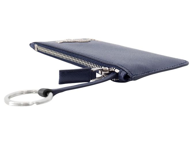 Portamonete Prada Navy Saffiano Blu navy - vista 2