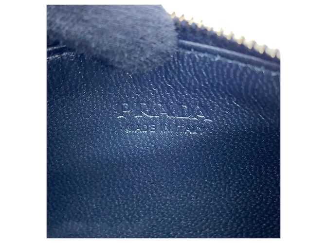 Portamonete Prada Navy Saffiano Blu navy - vista 7