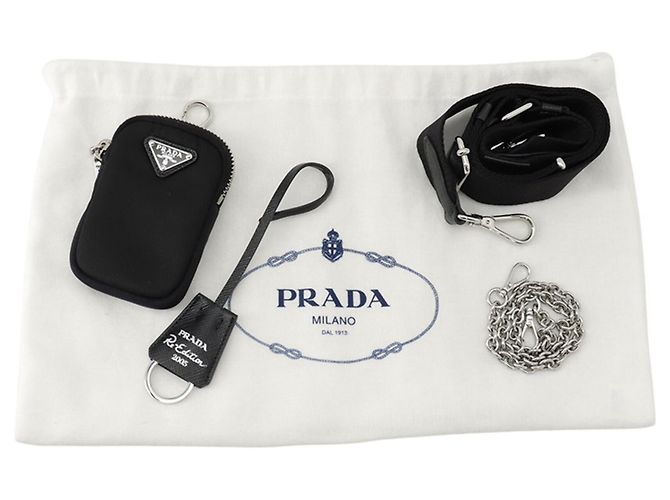 Bolsa de Ombro Prada Re-Edition 2005 Preto - vista 16