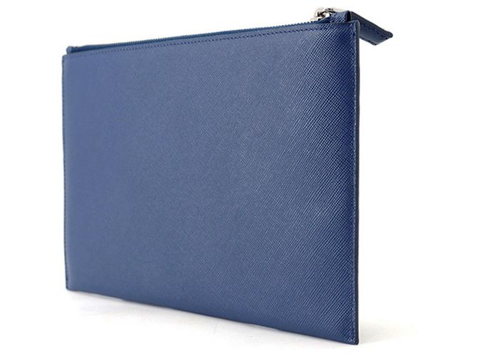 Bolso de mano Prada en piel Saffiano Azul - vista 2