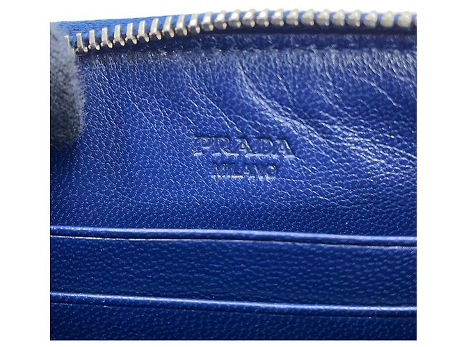 Bolso de mano Prada en piel Saffiano Azul - vista 9