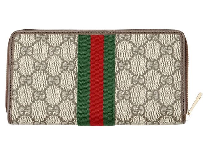 Gucci GG Supreme Ophidia Geldbörse Braun - Ansicht 2