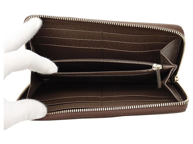 Gucci GG Supreme Ophidia Geldbörse Braun - Ansicht 3