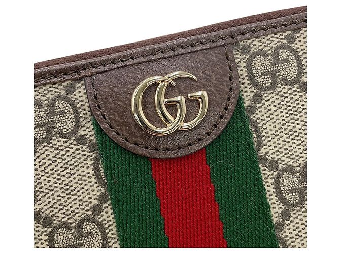 Gucci GG Supreme Ophidia Geldbörse Braun - Ansicht 5