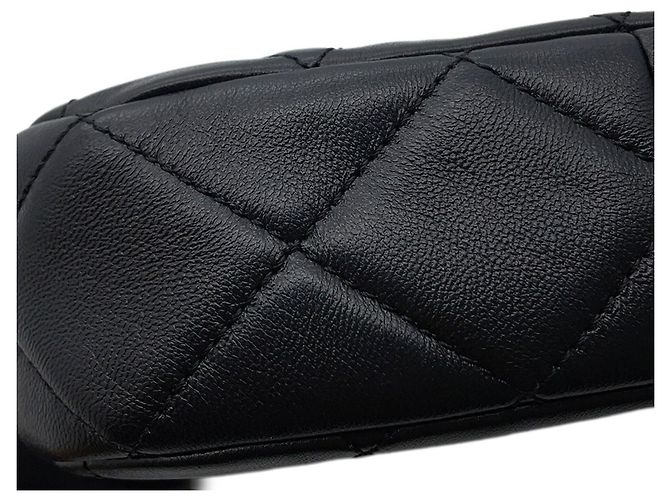 Bolso de hombro Chanel Mini Matelassé de piel de cordero Negro - vista 10