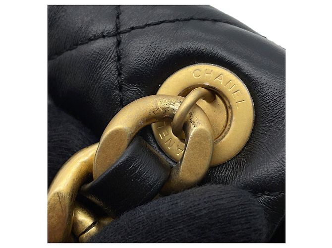 Bolso de hombro Chanel Mini Matelassé de piel de cordero Negro - vista 13