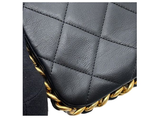 Borsa a tracolla Chanel Matelassé Small in pelle d'agnello nera Nero - vista 8