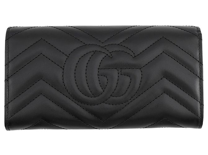 Portafoglio Continental Gucci GG Marmont Double G Nero - vista 3