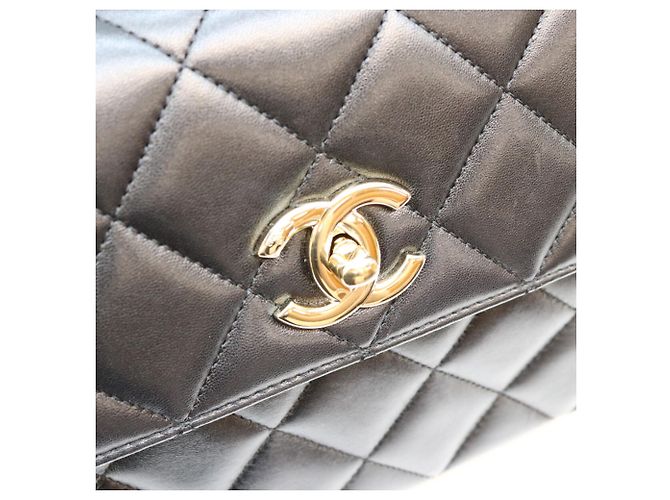 Chanel Trendy CC Small Schultertasche aus schwarzem Lammleder - Ansicht 6