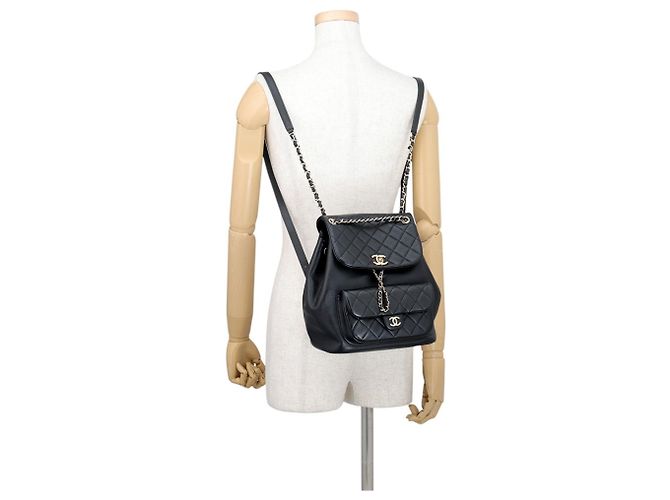 Sac à dos Chanel Matelassé Coco Mark Small Noir - vue 4