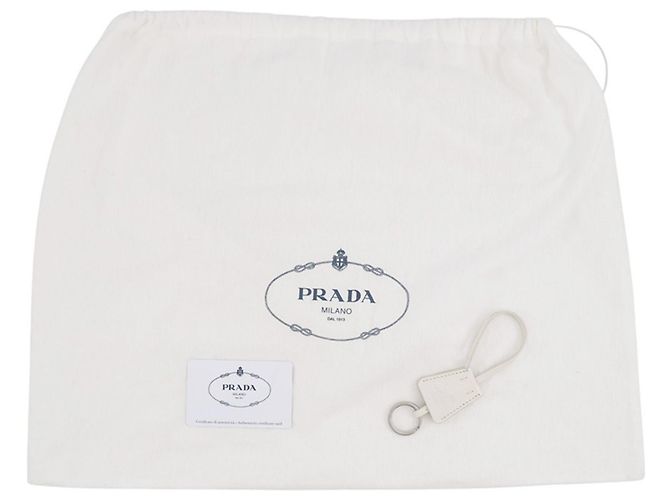 Bolsa Prada Re Edition 2000 em Terry Preto Branco - vista 10