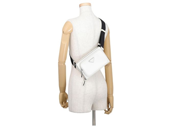 Prada Saffiano Body Bag in White - view 5