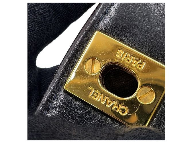 Chanel Black Lambskin Chain Shoulder Bag - view 14
