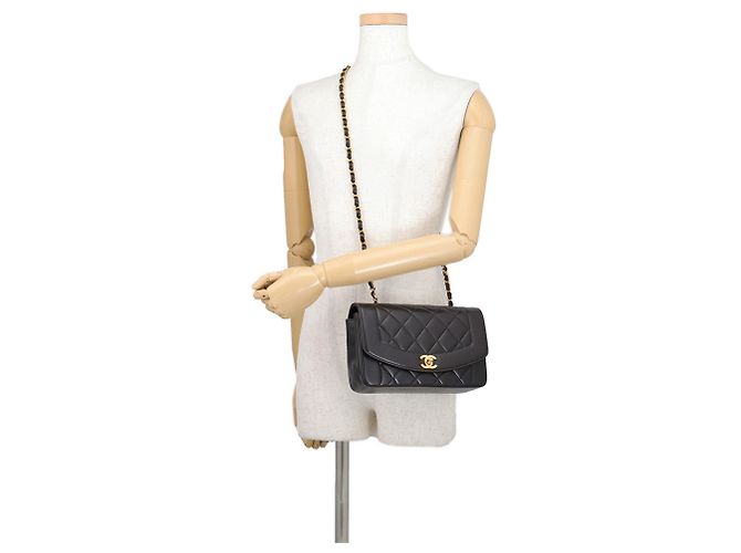 Chanel Black Lambskin Chain Shoulder Bag - view 4
