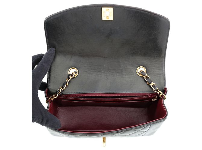 Chanel Black Lambskin Chain Shoulder Bag - view 5