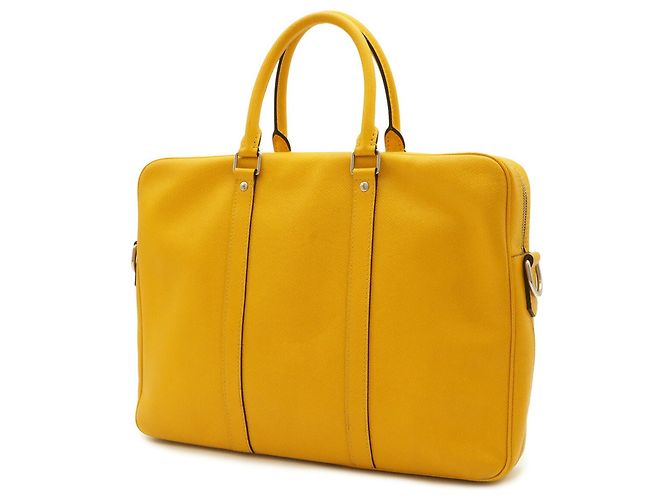 Louis Vuitton Taiga PDV Port Document Voyage PM Handtasche Gelb - Ansicht 3