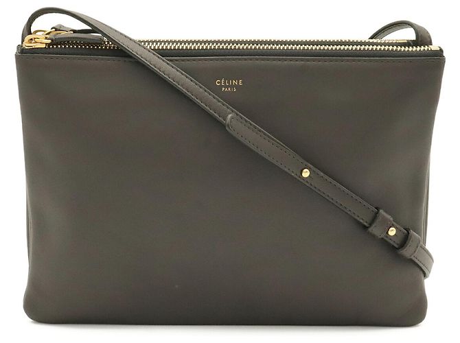 Céline Borsa a tracolla Celine Trio Large Grigio antracite - vista 2