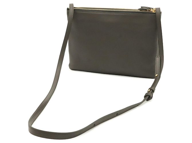 Céline Borsa a tracolla Celine Trio Large Grigio antracite - vista 3