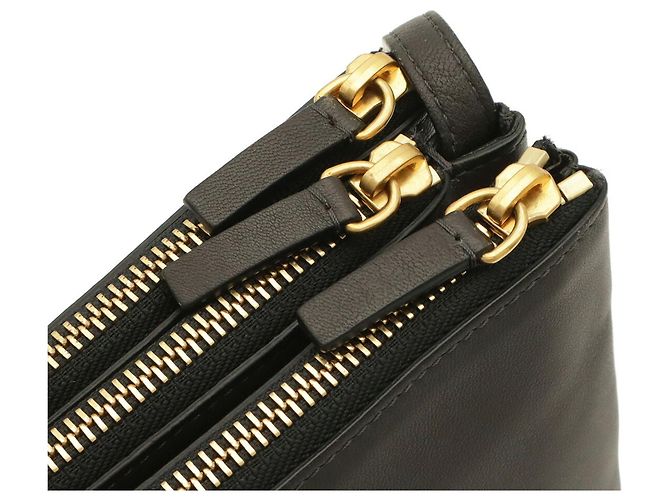 Céline Borsa a tracolla Celine Trio Large Grigio antracite - vista 7