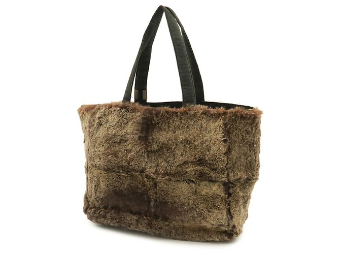 CHANEL Coco Mark Tote Bag Braun Schwarz - Ansicht 3