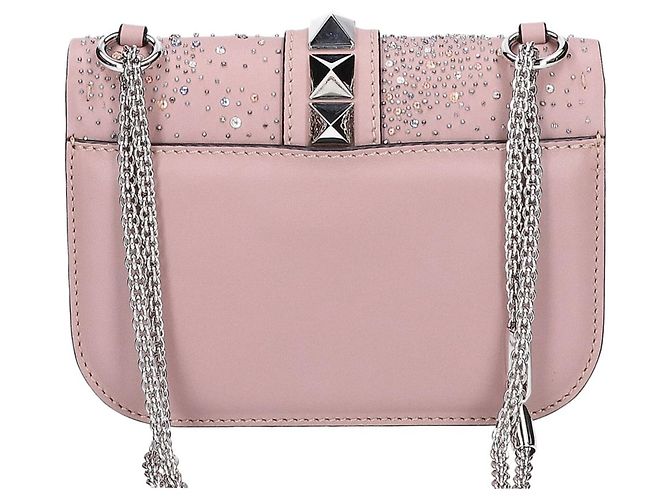Borsa a tracolla con catena e ricami di perline Valentino - vista 3