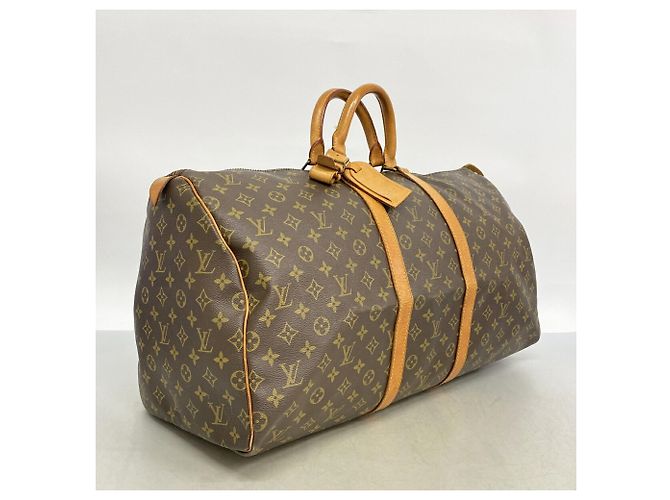 Louis Vuitton Boston Monogram Keepall 55 Marrom - vista 2