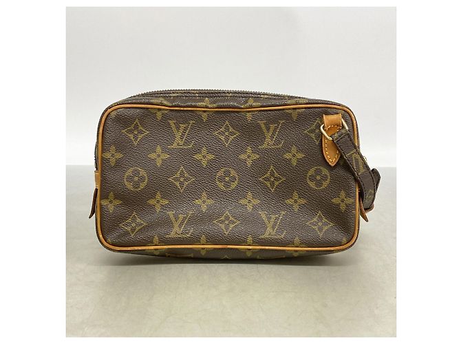 Louis Vuitton Monogram Pochette Marly Bandoulière Shoulder Bag Castaño - vista 11