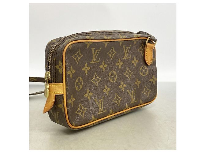 Louis Vuitton Monogram Pochette Marly Bandoulière Shoulder Bag Castaño - vista 2