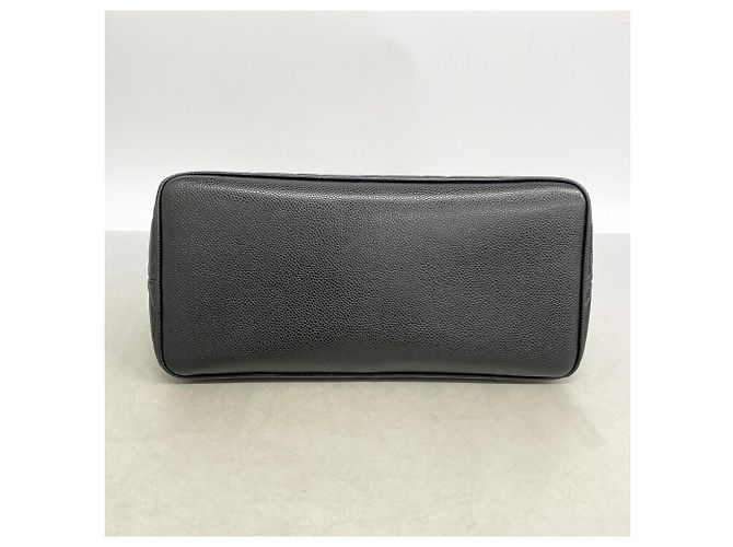 Borsa Tote Chanel in pelle di vitello grana nera Nero - vista 3