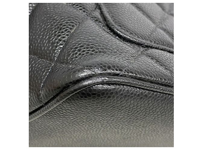Borsa Tote Chanel in pelle di vitello grana nera Nero - vista 6