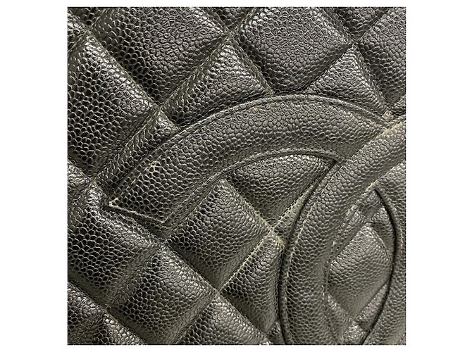 Borsa Tote Chanel in pelle di vitello grana nera Nero - vista 9