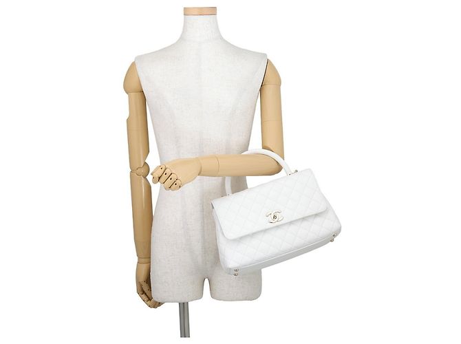 Sac à main Chanel Matelassé en White Blanc - vue 4