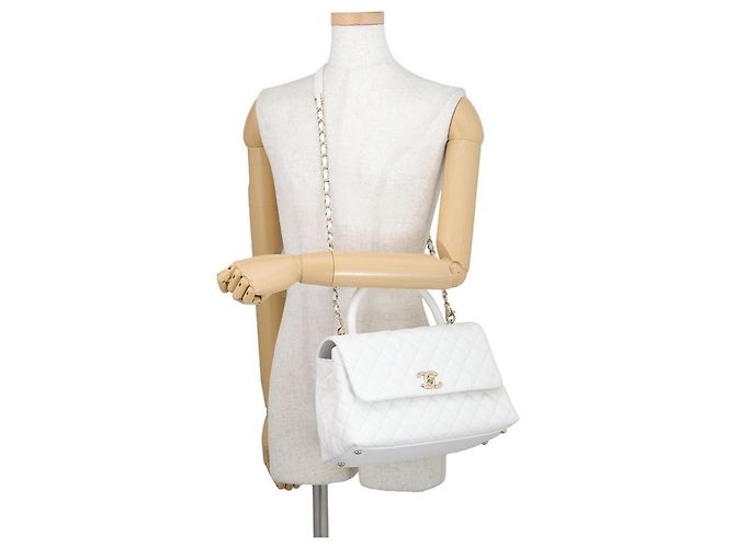 Sac à main Chanel Matelassé en White Blanc - vue 5