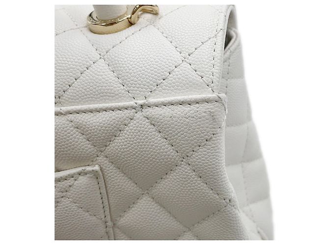 Sac à main Chanel Matelassé en White Blanc - vue 8