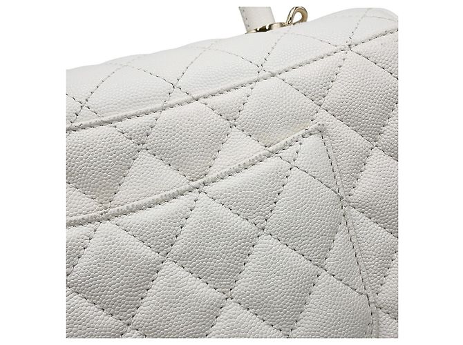 Sac à main Chanel Matelassé en White Blanc - vue 9