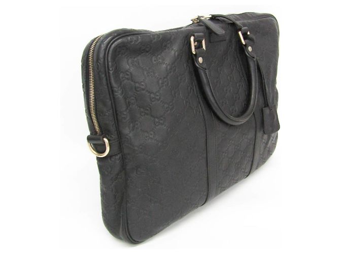 Borsetta in pelle da uomo Gucci Guccissima Nero - vista 7