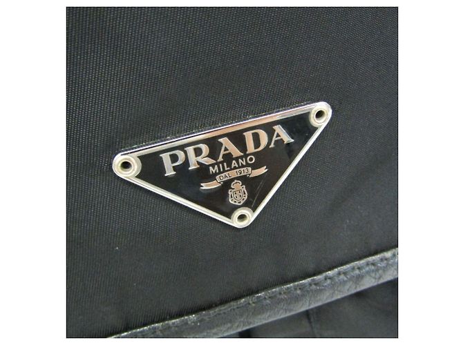 Sac bandoulière Prada Triangle Logo Noir - vue 15