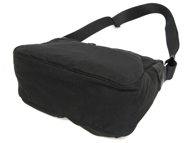 Sac bandoulière Prada Triangle Logo Noir - vue 2