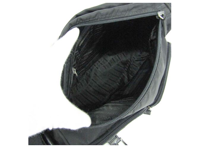 Sac bandoulière Prada Triangle Logo Noir - vue 3