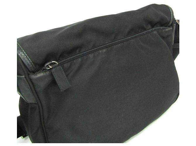 Sac bandoulière Prada Triangle Logo Noir - vue 5