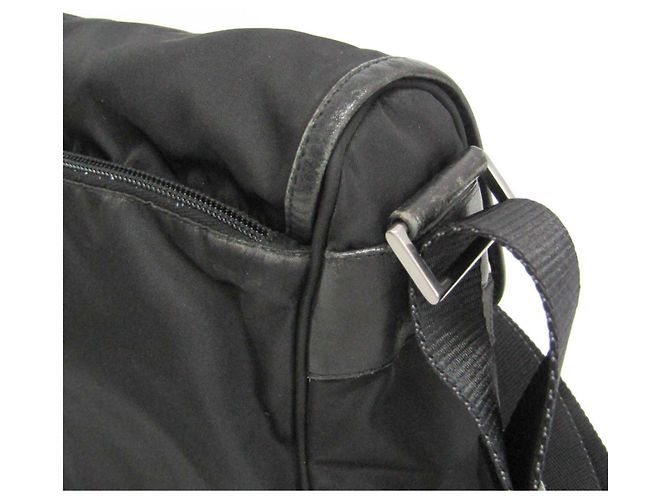 Sac bandoulière Prada Triangle Logo Noir - vue 6
