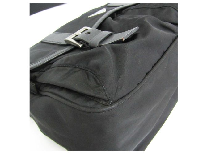 Sac bandoulière Prada Triangle Logo Noir - vue 7