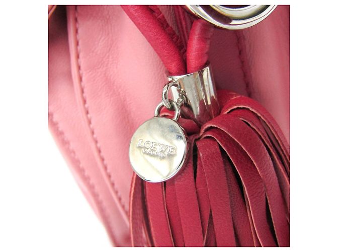 Borsa a tracolla in pelle Loewe Flamenco da donna Rosa Porpora - vista 12