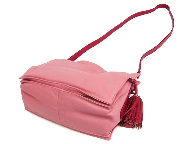 Borsa a tracolla in pelle Loewe Flamenco da donna Rosa Porpora - vista 2