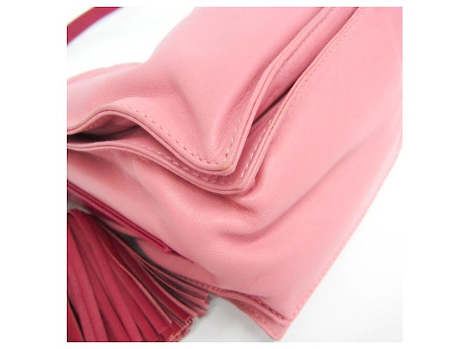 Borsa a tracolla in pelle Loewe Flamenco da donna Rosa Porpora - vista 4