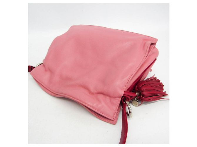 Borsa a tracolla in pelle Loewe Flamenco da donna Rosa Porpora - vista 9