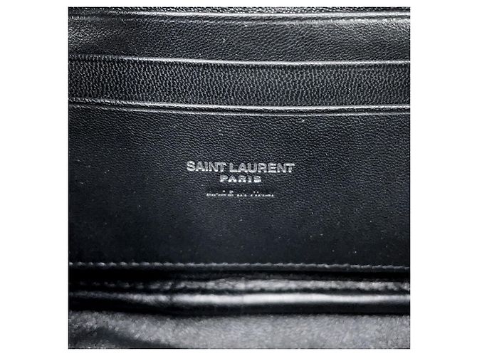 Yves Saint Laurent Saint Laurent Paris Lou Mini Camera Shoulder Bag Nero Beige - vista 13