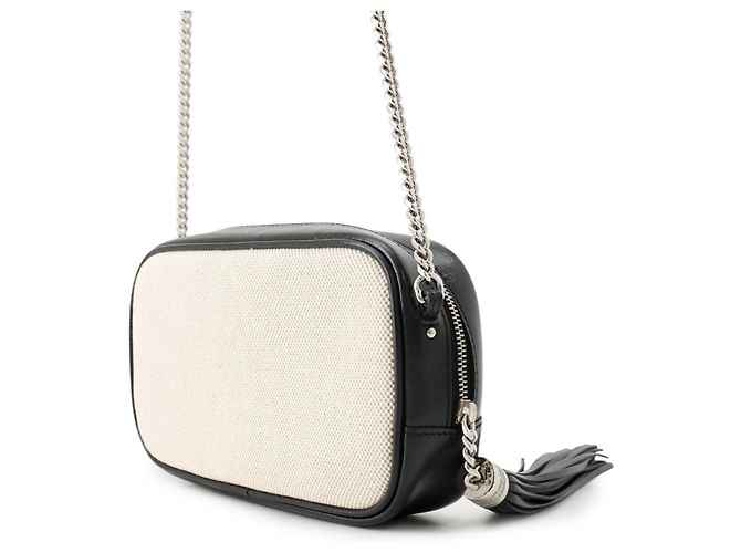 Yves Saint Laurent Saint Laurent Paris Lou Mini Camera Shoulder Bag Nero Beige - vista 2