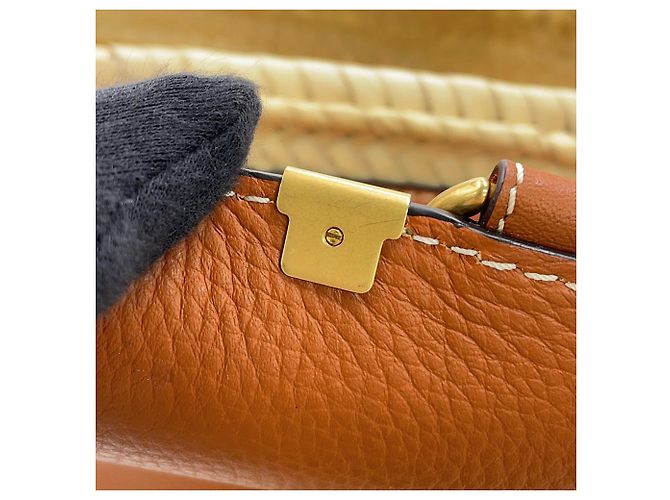 Borsa tote media Chloé Marcie in rafia Marrone - vista 14